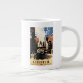 Straat Uitzicht met Clock Clock-rail met Couple & Jumbo Mok (Rechts)