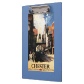 Straat Uitzicht met Clock Clock-rail met Couple &  Klembord (Links)