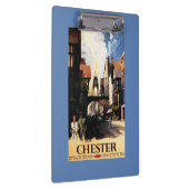 Straat Uitzicht met Clock Clock-rail met Couple &  Klembord (Rechts)