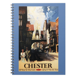 Straat Uitzicht met Clock Clock-rail met Couple &  Notitieboek
