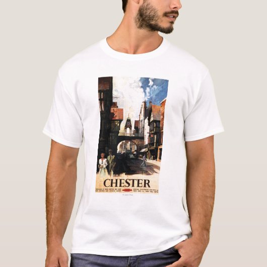 Straat Uitzicht met Clock Clock-rail met Couple &  T-shirt (Voorkant)