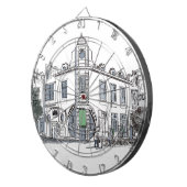 straat van de oude stad dartbord (Voorkant Rechts)