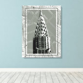 Straat van New York met Empire State Building Canvas Afdruk (Insitu (Houten vloer))