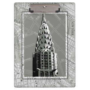 Straat van New York met Empire State Building Klembord