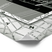 Straat van New York met Empire State Building Poster (Hoek)