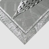 Straat van New York met Empire State Building Tissuepapier (Detail)