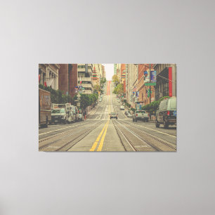 Straat van San Francisco Canvas Afdruk