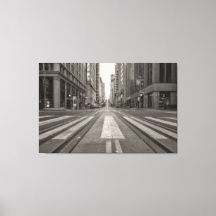 Straat van San Francisco Canvas Afdruk