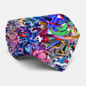 Straatachtige graffiti stropdas (Opgerold)