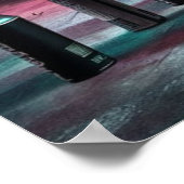 Straatartiest met Spray Cans Poster (Hoek)