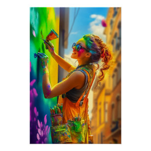 Straatartiest Perfect Poster