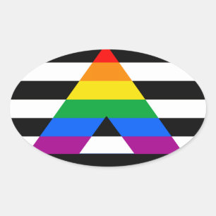 STRAATBAAR ALLEEN PRIDE 2014 PRIDE OVALE STICKER
