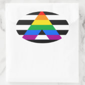STRAATBAAR ALLEEN PRIDE 2014 PRIDE OVALE STICKER (Tas)