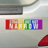 STRAATBAAR MAAR NIET NARROW BUMPERSTICKER (Op auto)