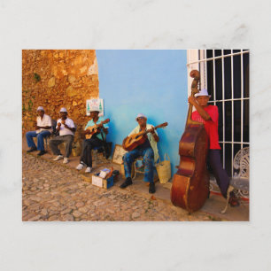 Straatband in Trinidad, Cuba-briefkaart Briefkaart