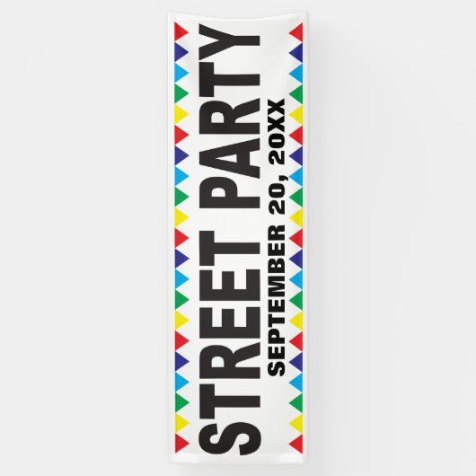 Straatbanner met jouw info spandoek (Verticaal)