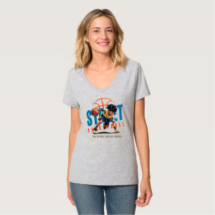 Straatbasketbal V-hals voor vrouwen T-shirt