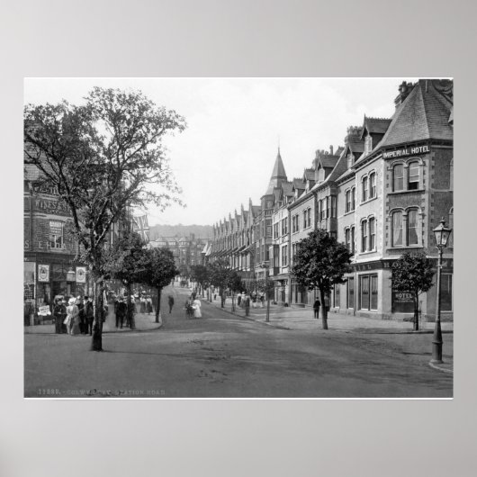 straatbeeld Colwyn Bay, 1905 Wales Poster (Voorkant)