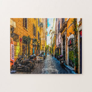 Straatbeeld Rome. Legpuzzel