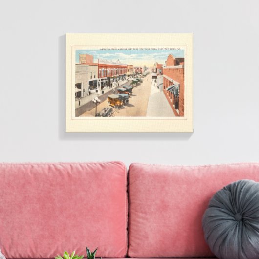 straatbeeld, West Palm Beach, Florida Canvas Afdruk (Insitu (Woonkamer))