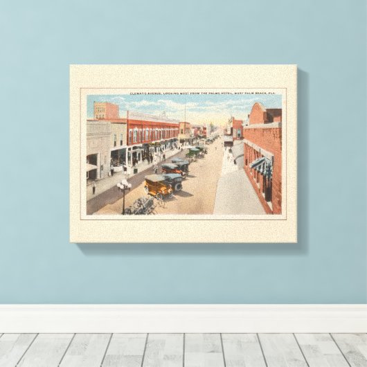 straatbeeld, West Palm Beach, Florida Canvas Afdruk (Insitu (Houten vloer))