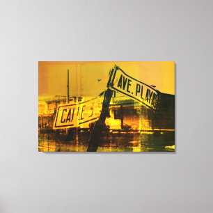 Straatbord Canvas Afdruk