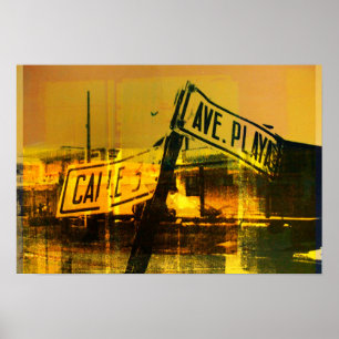 Straatbord Poster