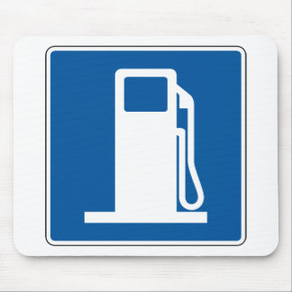Straatbord van het gasstation muismat