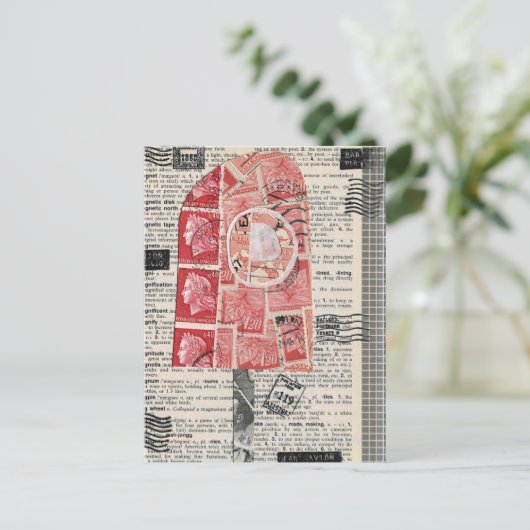 "Straatbox" — Briefkaart dat uitsluitend is ontwor (Staand voorkant)