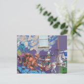 Straatkunst aan de muur briefkaart (Staand voorkant)