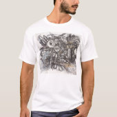 Straatkunst graffiti geïnspireerd op cartoon troep t-shirt (Voorkant)