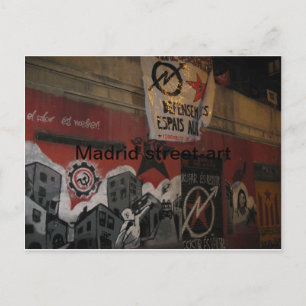 Straatkunst Madrid Briefkaart