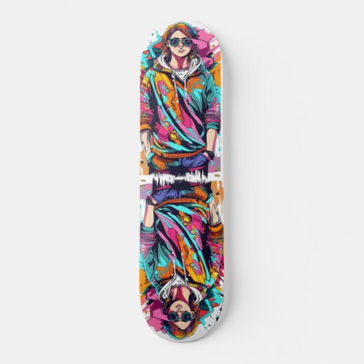 straatkunst skateboard (Voorkant)