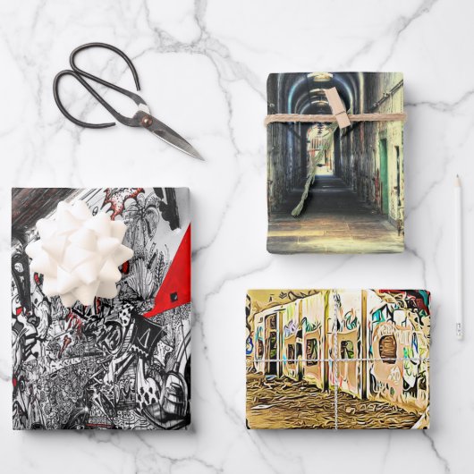 Straatkunst, stedelijke graffiti inpakpapier vel (Voorkant)