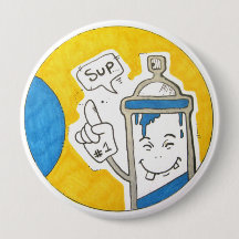 Straatkunstenaar grote badge