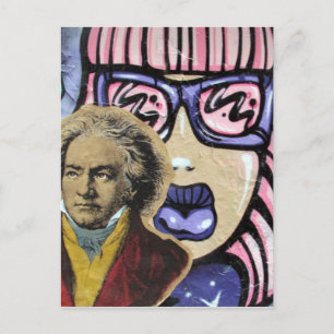 straatkunstsamenstelling briefkaart