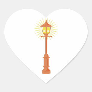 Straatlamp Hart Sticker