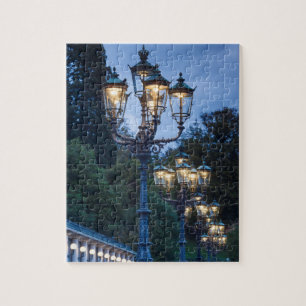 Straatlantaarns 's nachts, Duitsland Legpuzzel