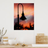 Straatlicht Silhouet Afdruk Poster (Keuken)