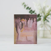 straatmuziek briefkaart (Staand voorkant)