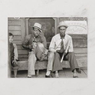 Straatmuzikanten, 1938 briefkaart