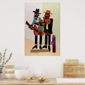 Straatmuzikanten ~  Amerikaanse kunst Poster (Keuken)
