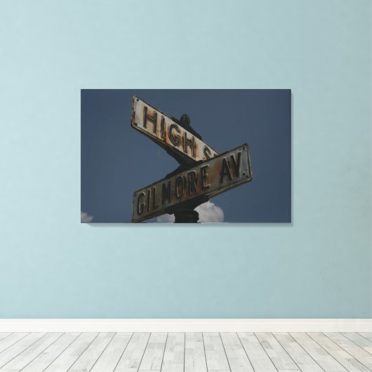 straatnaam canvas afdruk (Insitu (Houten vloer))