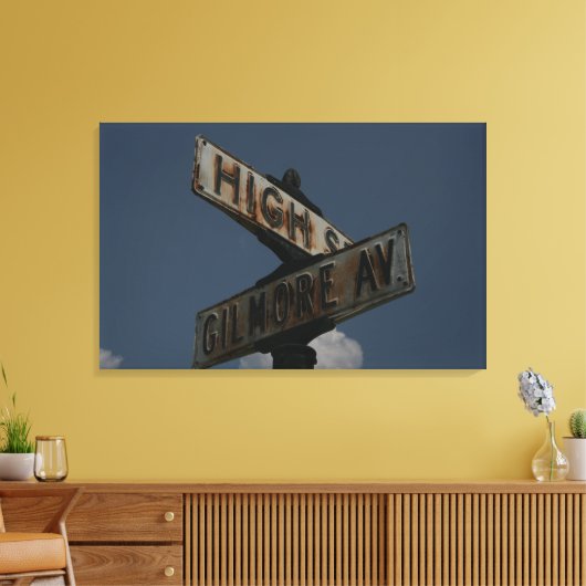 straatnaam canvas afdruk (Insitu (Woonkamer))