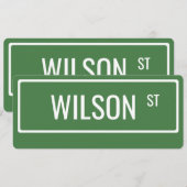 Straatnaambord met aangepaste naam kaart (Voorkant / Achterkant)