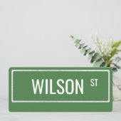 Straatnaambord met aangepaste naam kaart (Staand voorkant)