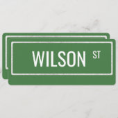 Straatnaambord met aangepaste naam kaart (Voorkant / Achterkant)