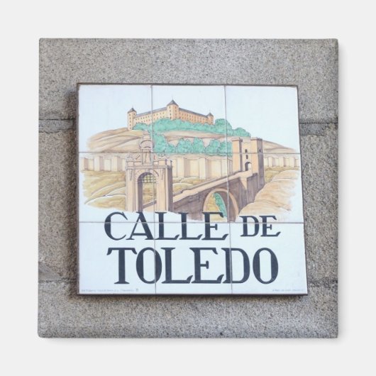 Straatnaamborden van Madrid Magneet (Voorkant)