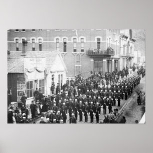 Straatparade in Deadwood, SD-foto Poster