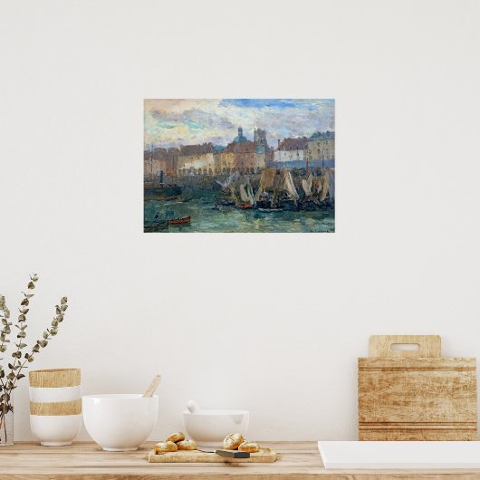 Straatsburg - haven van Dieppe 1893 Poster (Keuken)